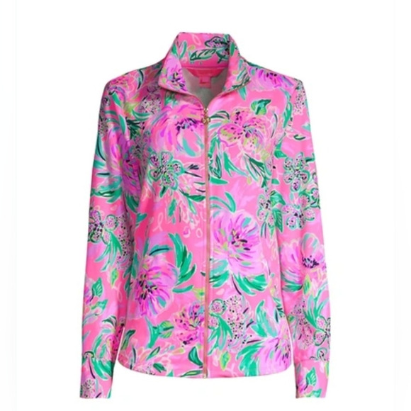 Lilly Pulitzer Leona "Cockatoo Pink Paws for a Cause" popover - Picture 1 of 9